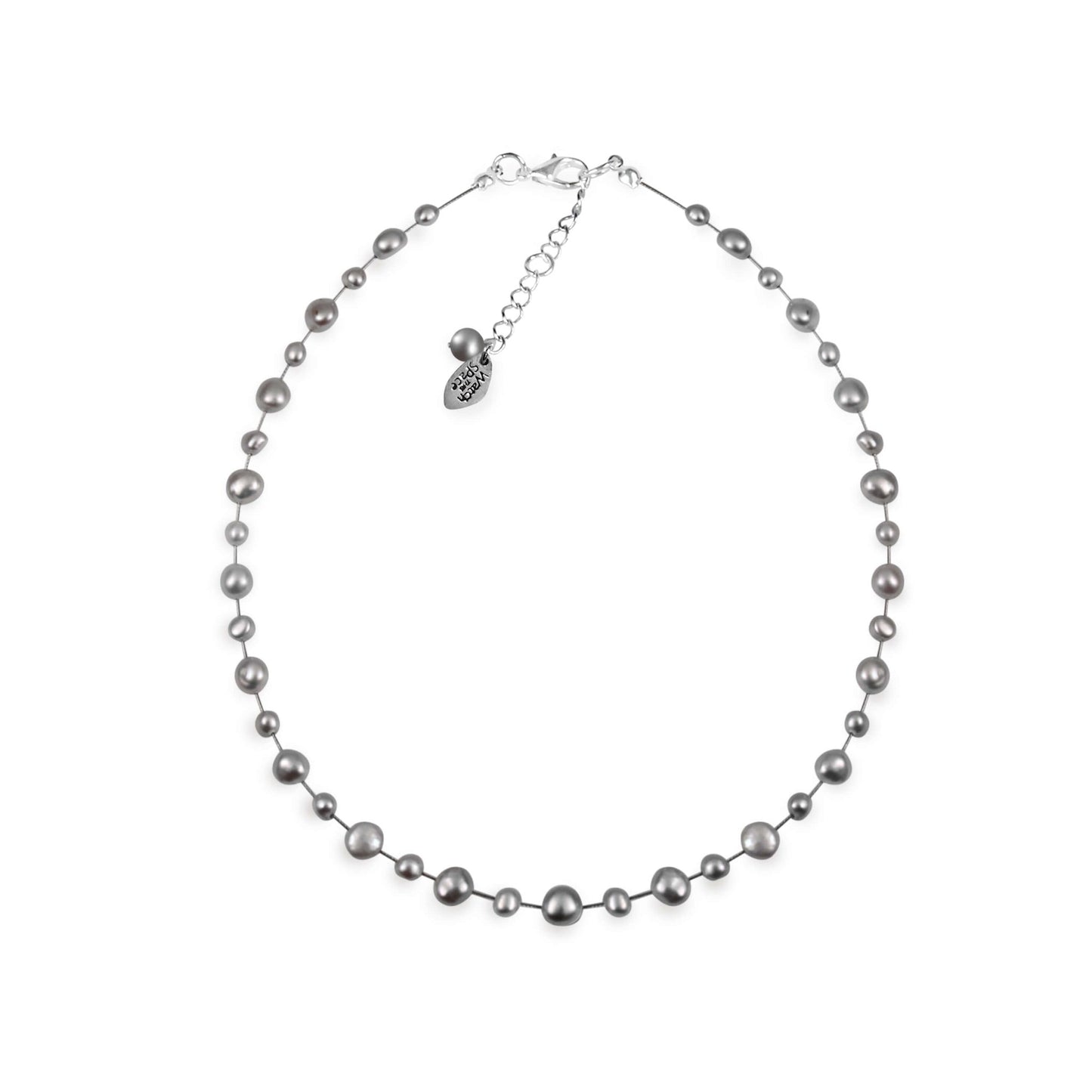 Silver Freshwater Pearl Single Strand Mixed Nugget Necklace | The Jewellery Stop