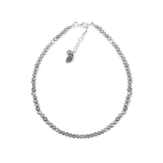 Silver Classic Freshwater 6mm Baroque Nugget Pearl Necklace | The Jewellery Stop