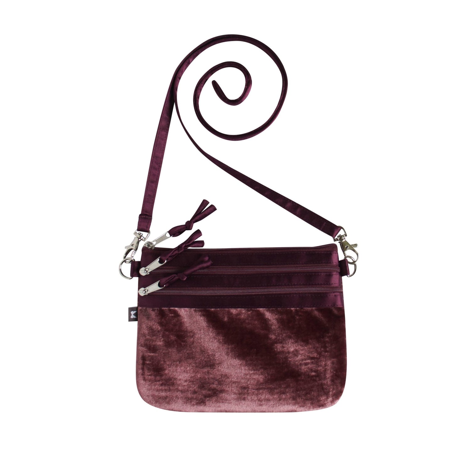 Plum Velvet Pouch Bag | The Jewellery Stop