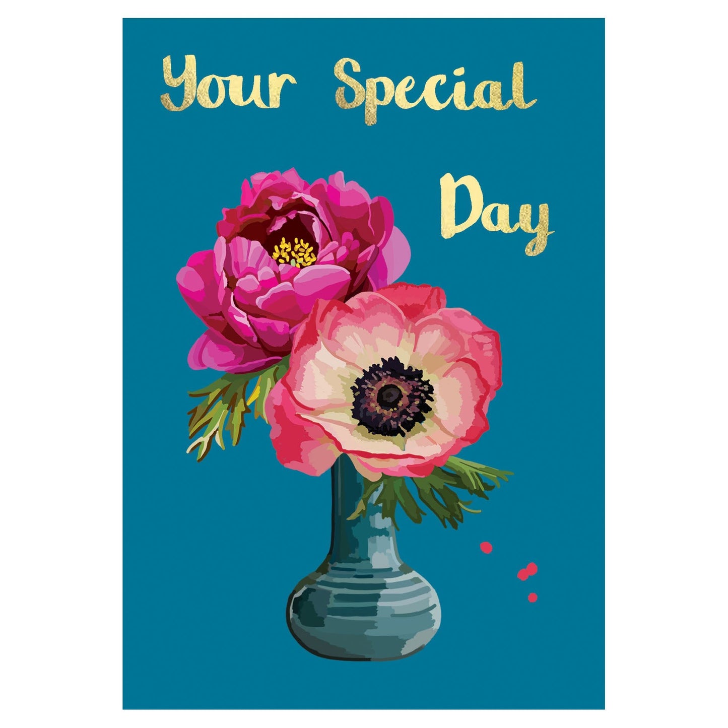 Your Special Day Foiled Floral Greeting Card | The Jewellery Stop