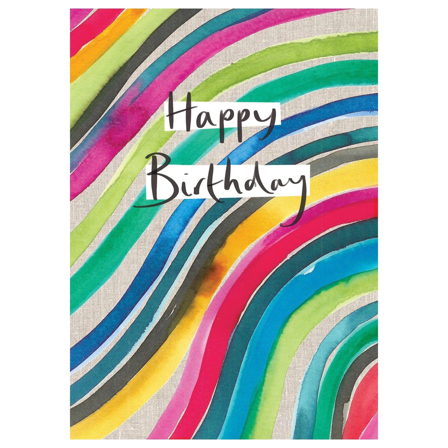 Happy Birthday Ink Swirl Collage Greeting Card | The Jewellery Stop