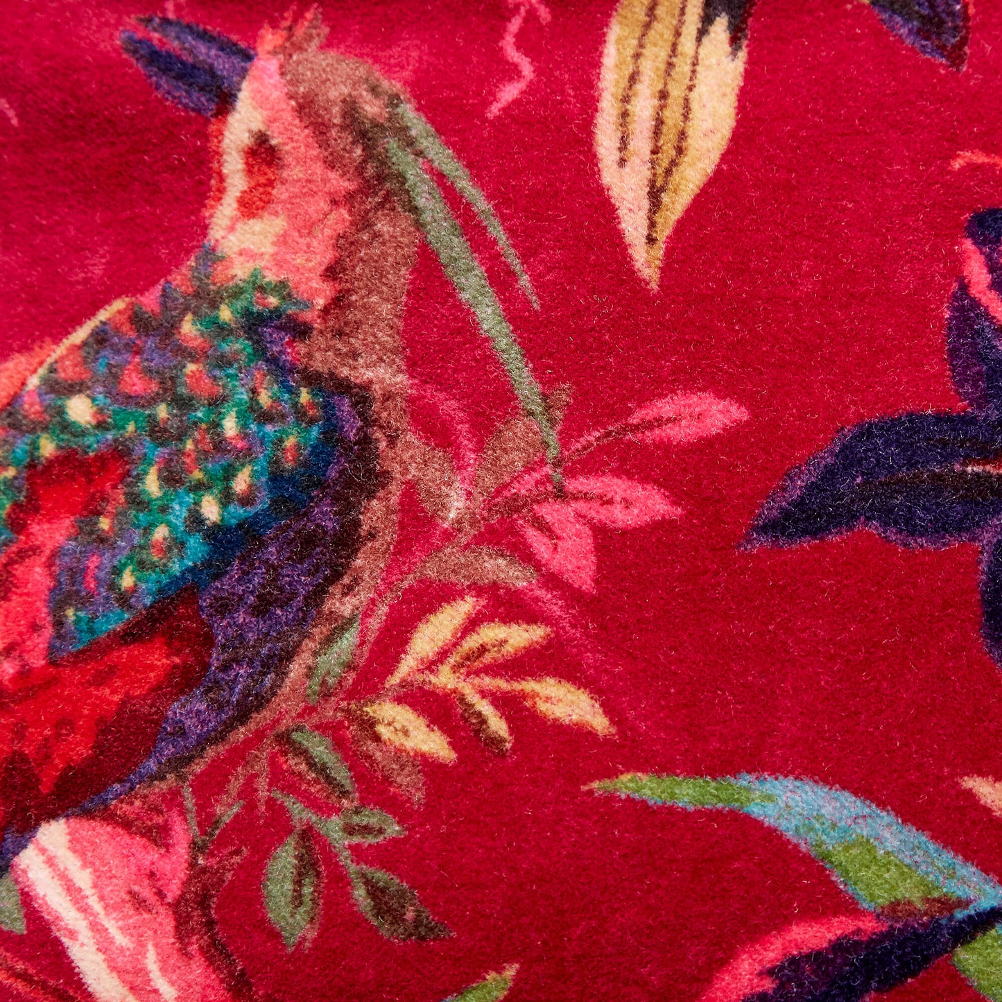 Crimson Printed Velvet Camera Bag | The Jewellery Stop