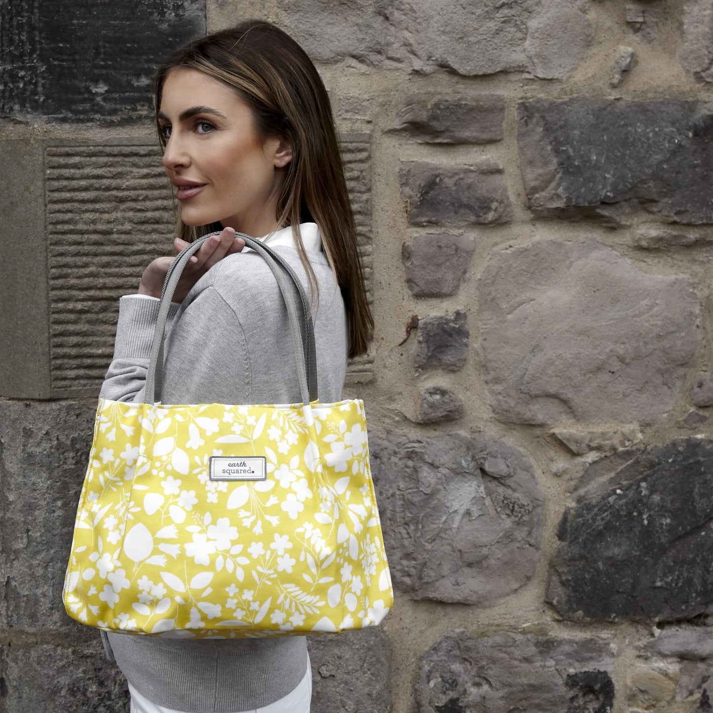 Yellow Floral Oil Cloth Freya Bag | The Jewellery Stop