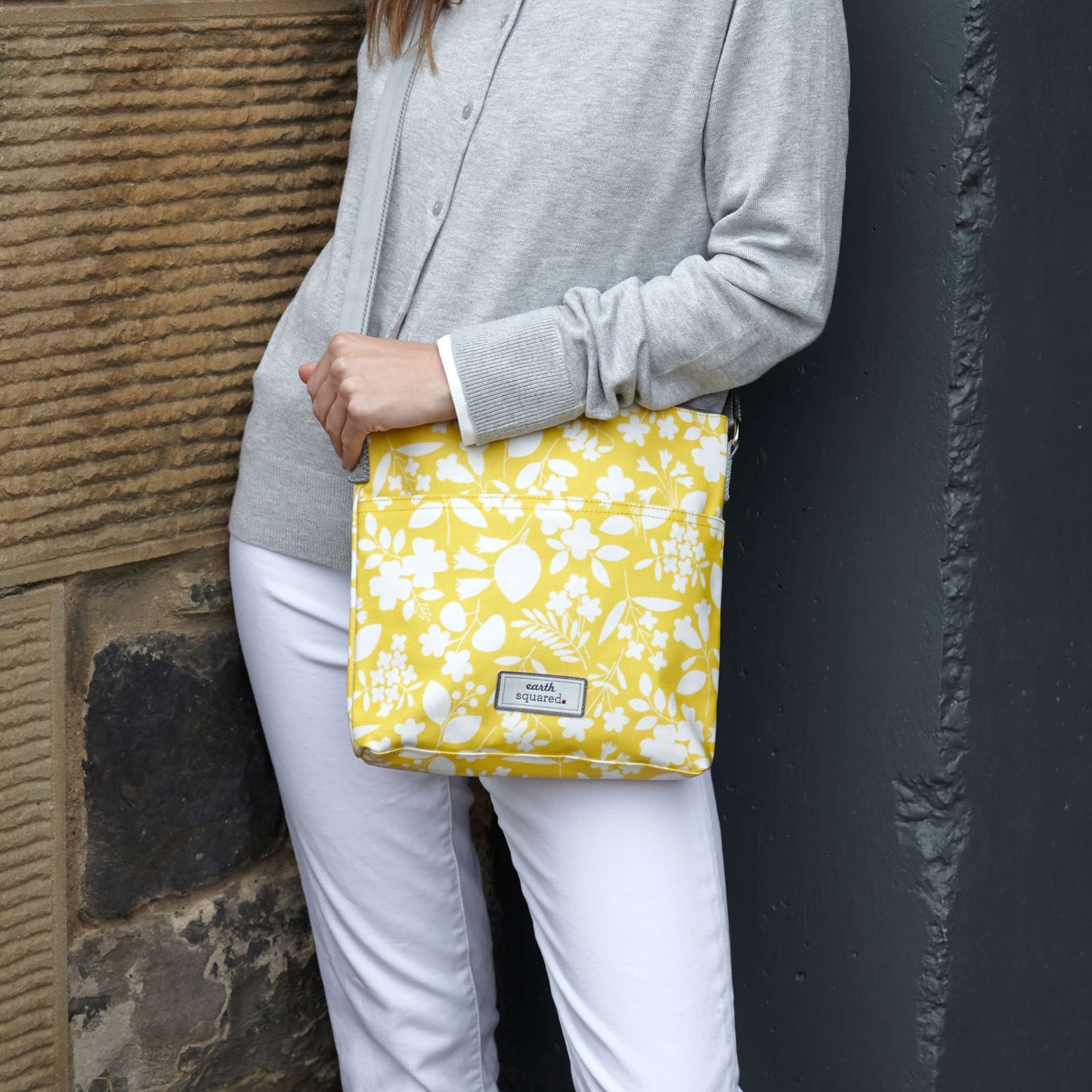 Sherbet Yellow Spring Oil Cloth Messenger Bag | The Jewellery Stop