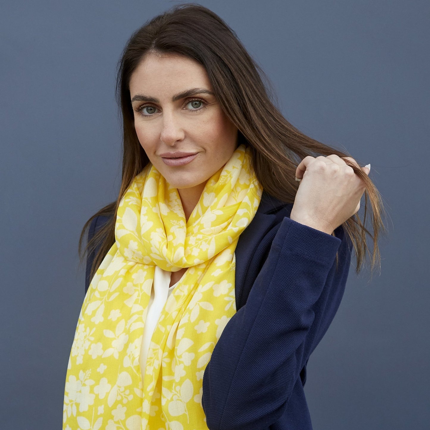 Yellow Floral Print Scarf | The Jewellery Stop
