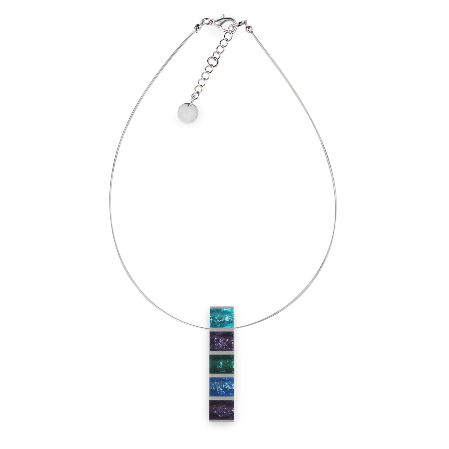 Fjord Pewter Stripes Shiny Pendant | The Jewellery Stop