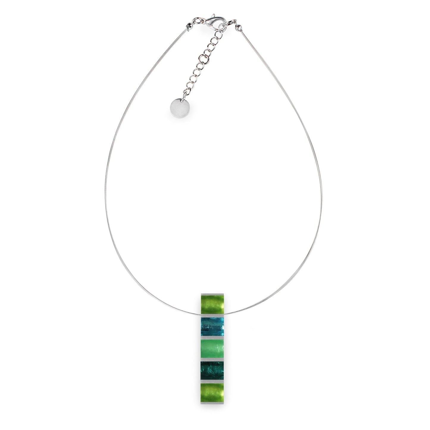 Orchard Pewter Stripes Shiny Pendant | The Jewellery Stop