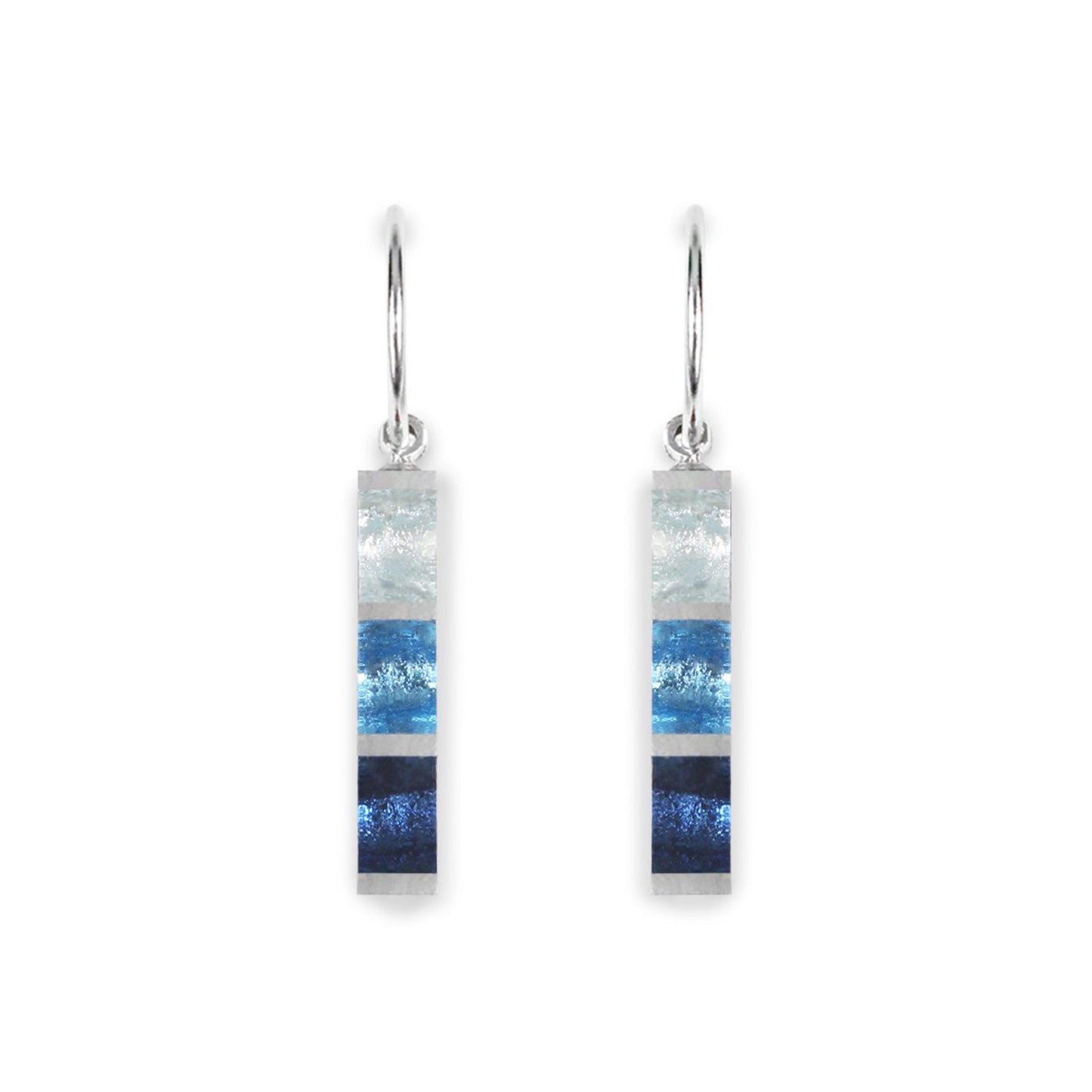 Atlantic Pewter Stripes Shiny Creole Earrings | The Jewellery Stop