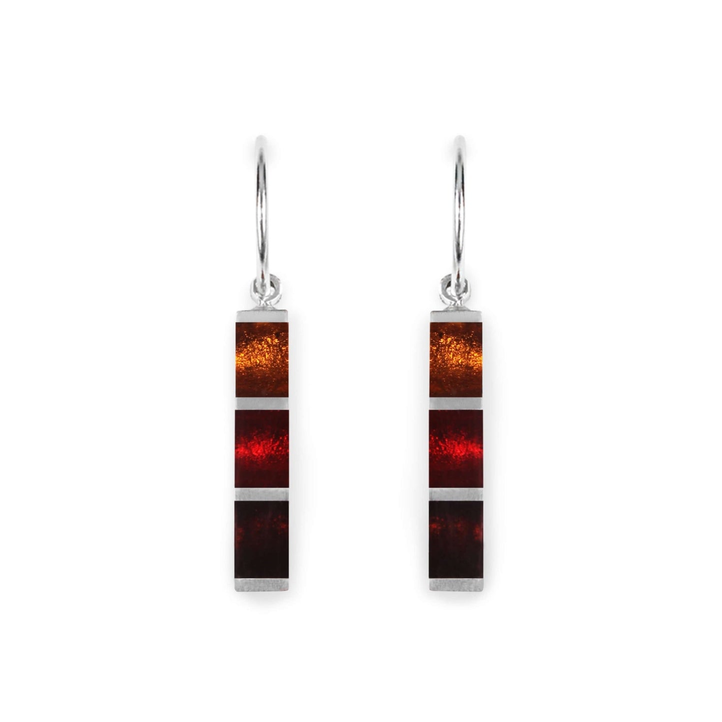 Chilli Pewter Stripes Shiny Creole Earrings | The Jewellery Stop