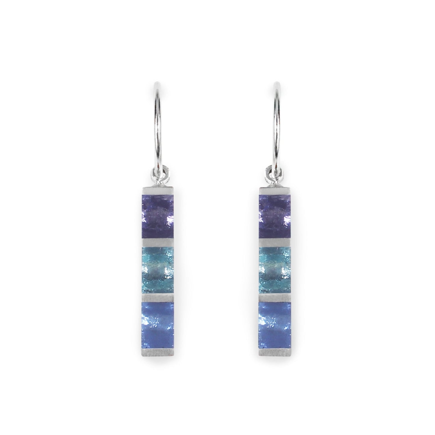 Lupin Pewter Stripes Shiny Creole Earrings | The Jewellery Stop