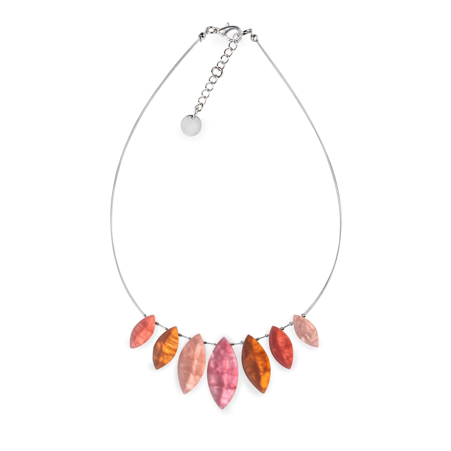 Coral Aztec Petal Matte Necklace | The Jewellery Stop