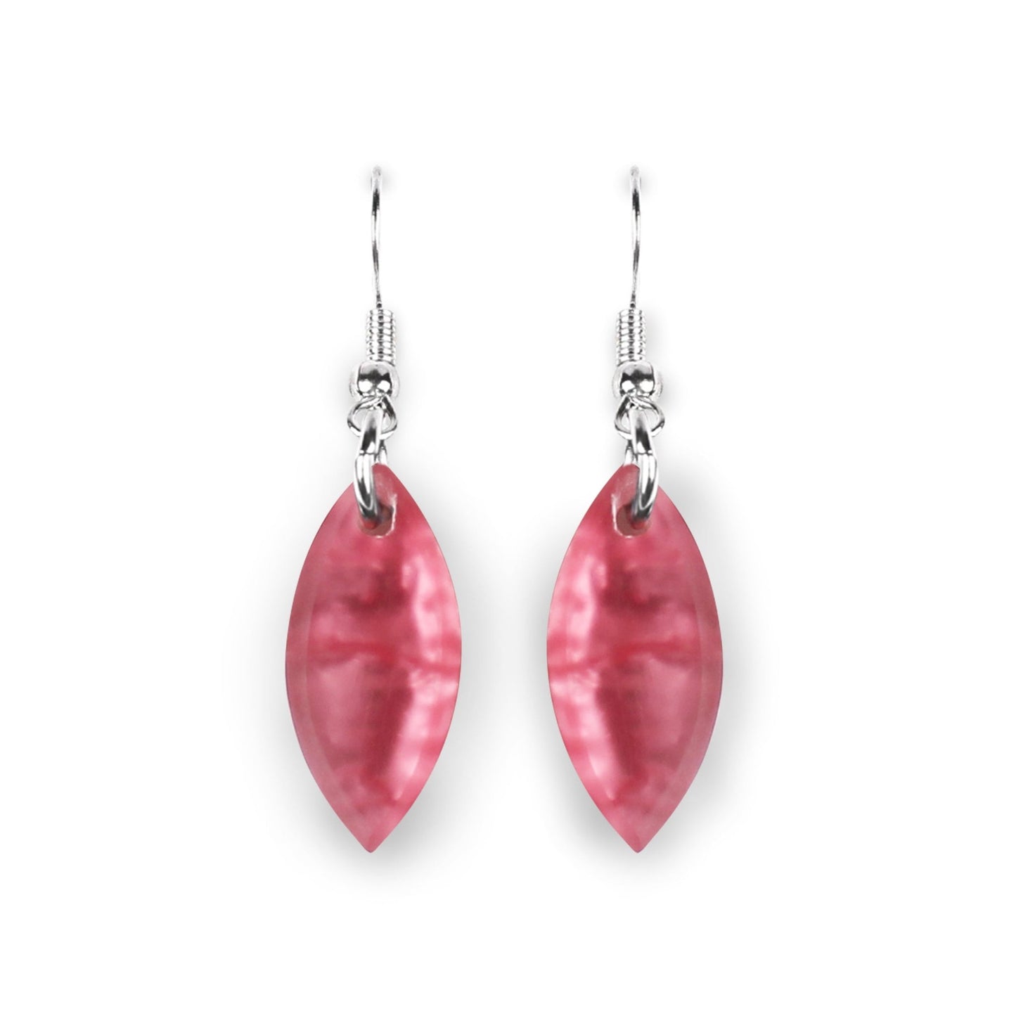 Coral Aztec Petal Matte Fish Hook Earrings | The Jewellery Stop