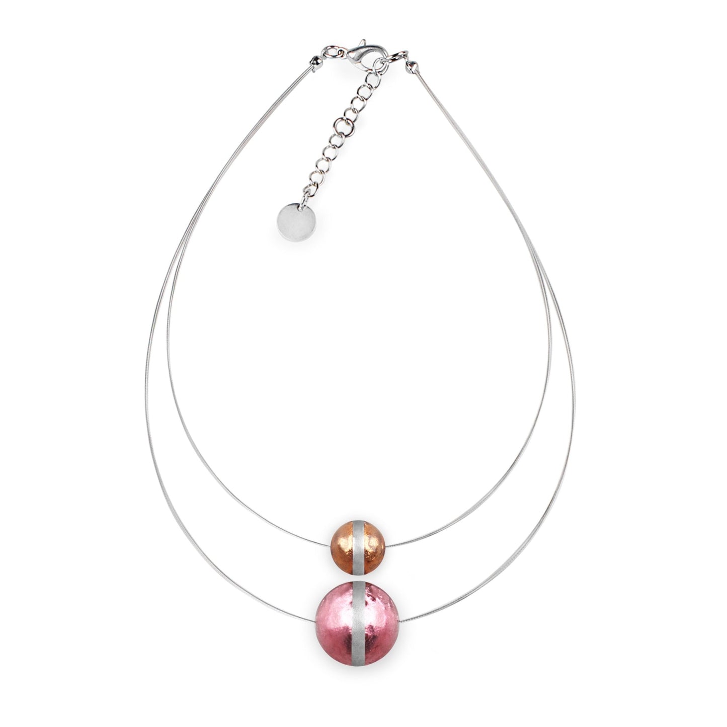 Carnival Aluminium Balls Shiny Double Pendant | The Jewellery Stop