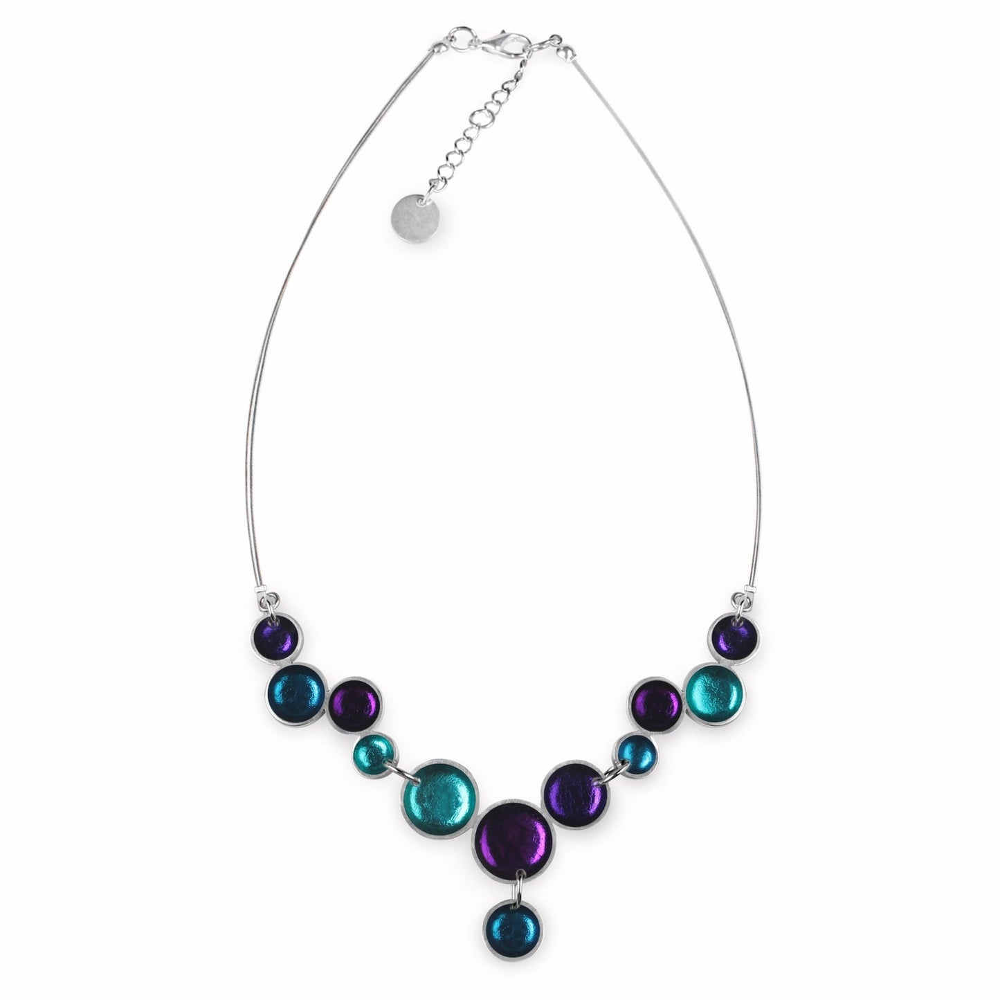 Peacock Bubble Extravaganza Shiny Necklace | The Jewellery Stop