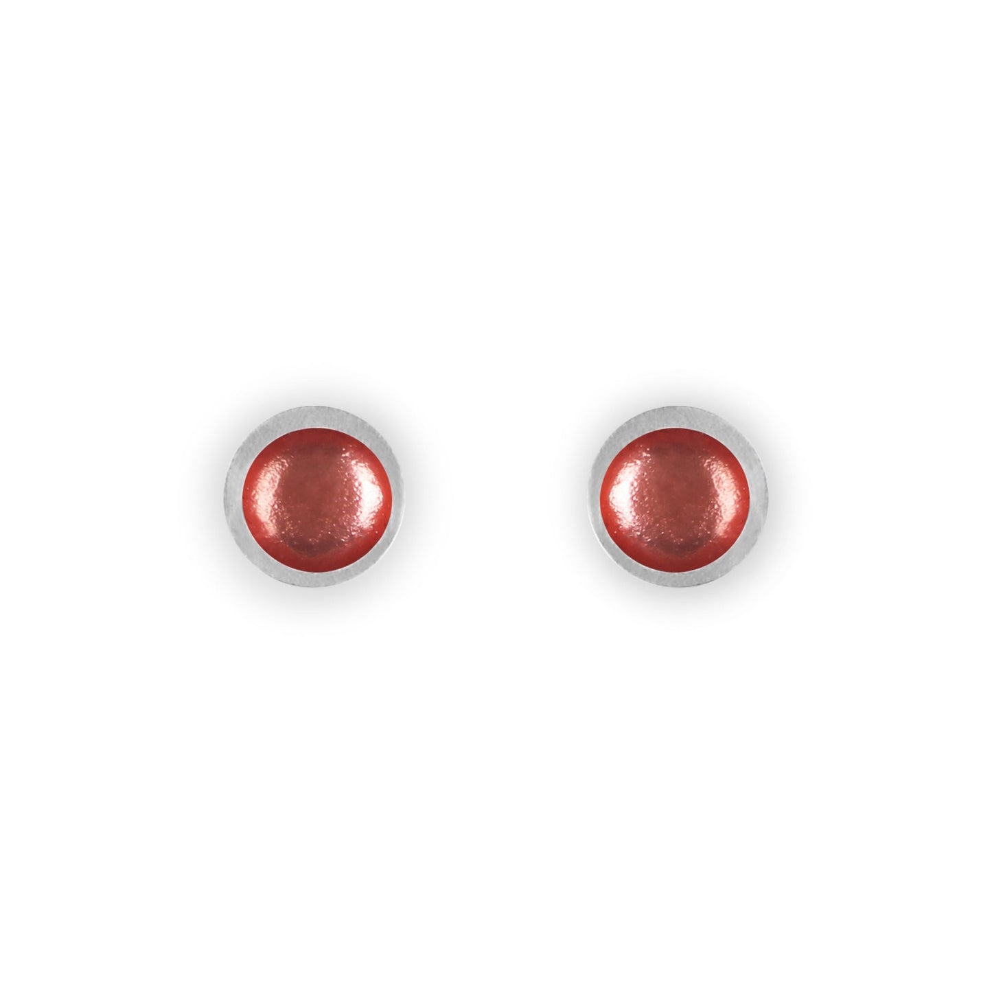 Coral Bubble Extravaganza Shiny Small Stud Earrings | The Jewellery Stop