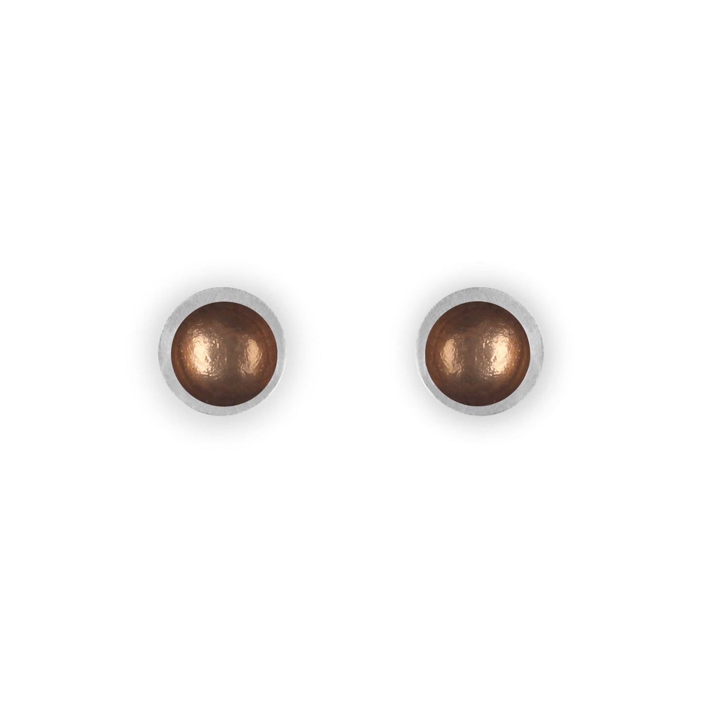 Nougat Bubble Extravaganza Shiny Small Stud Earrings | The Jewellery Stop