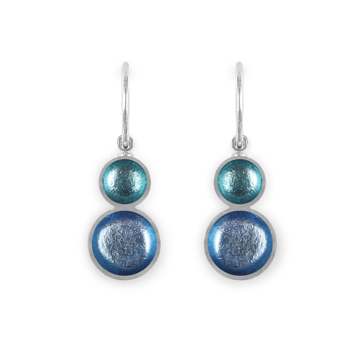 Fjord Bubble Extravaganza Shiny Double drop Creole Earrings | The Jewellery Stop