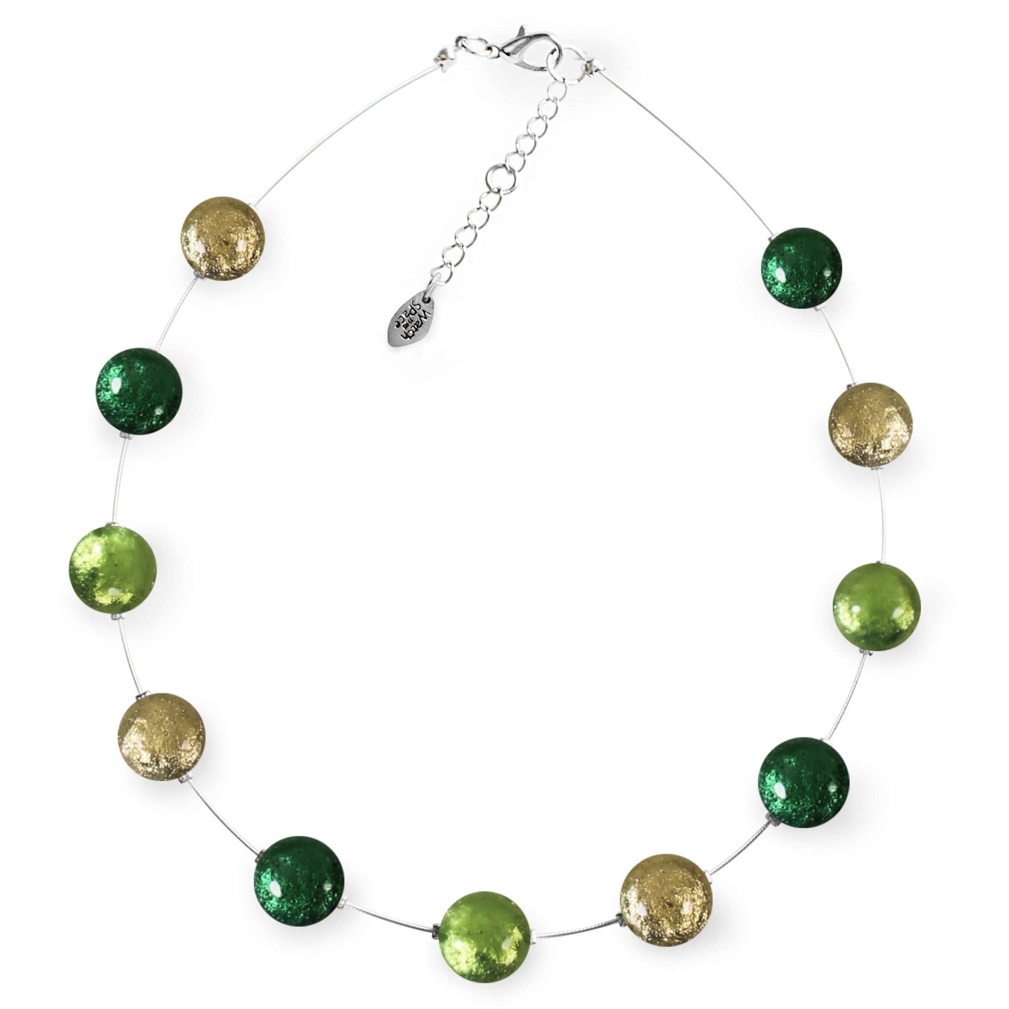 Kiwi Cabouchon Shiny Necklace | The Jewellery Stop