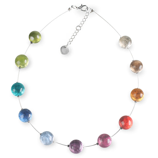 Rainbow Cabouchon Shiny Necklace