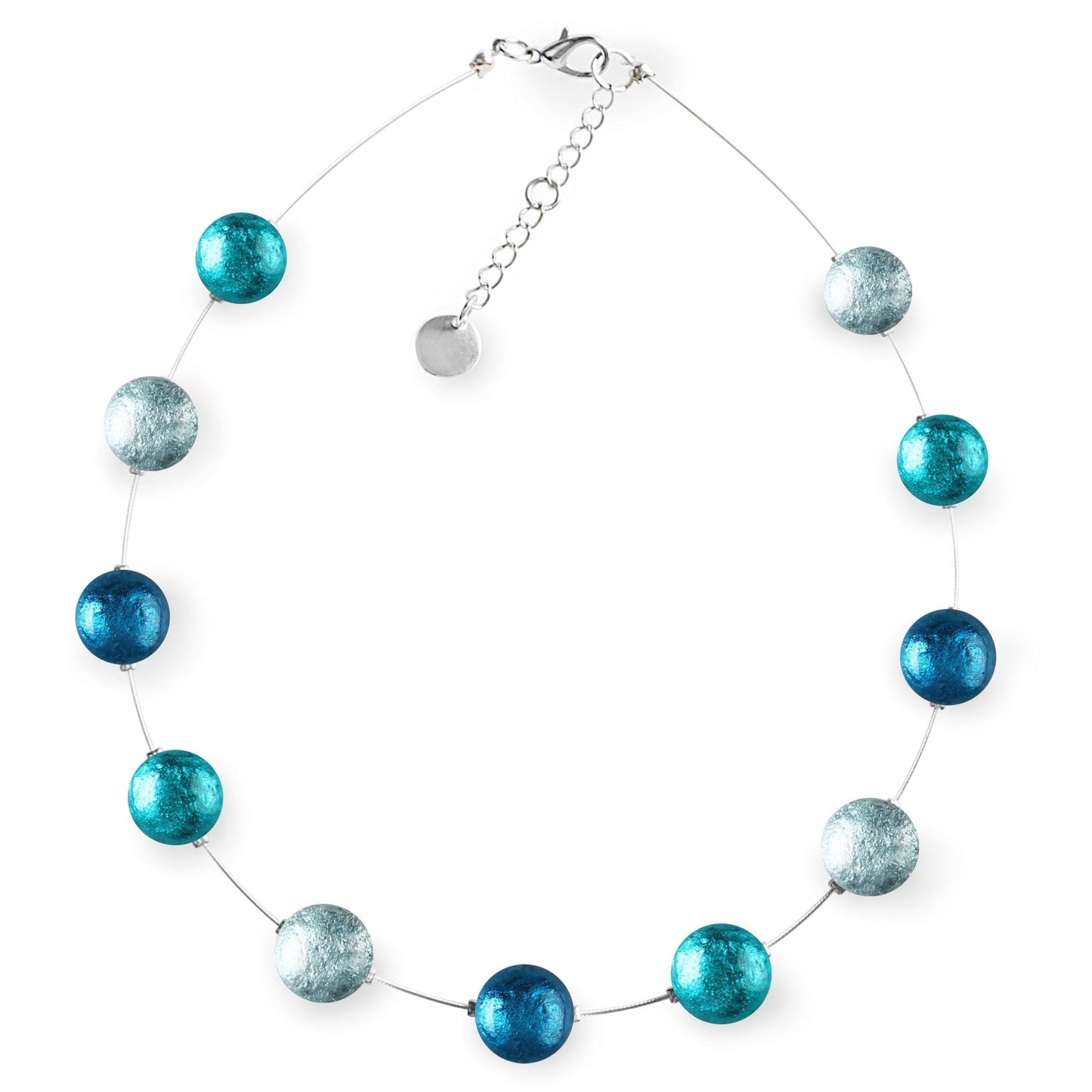 Teal Cabouchon Shiny Necklace | The Jewellery Stop