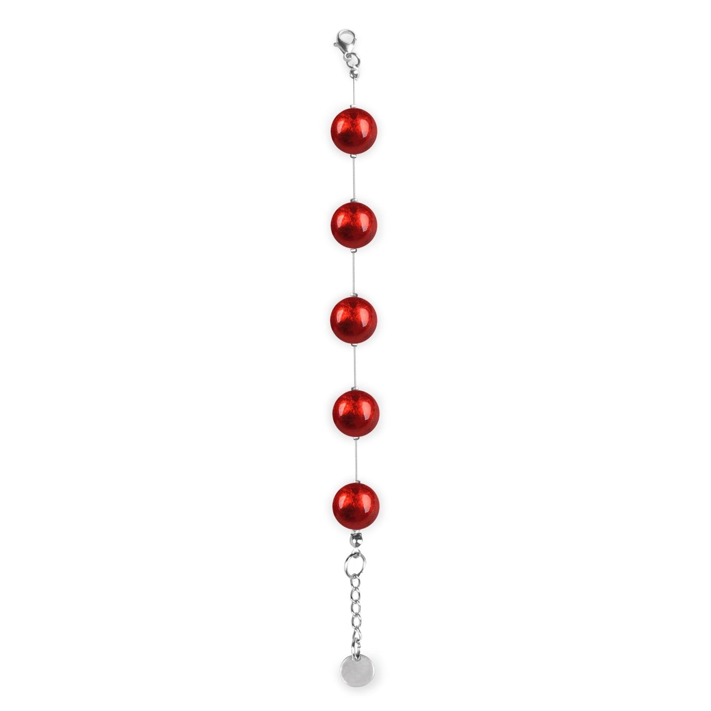 Red Cabouchon Shiny Bracelet | The Jewellery Stop