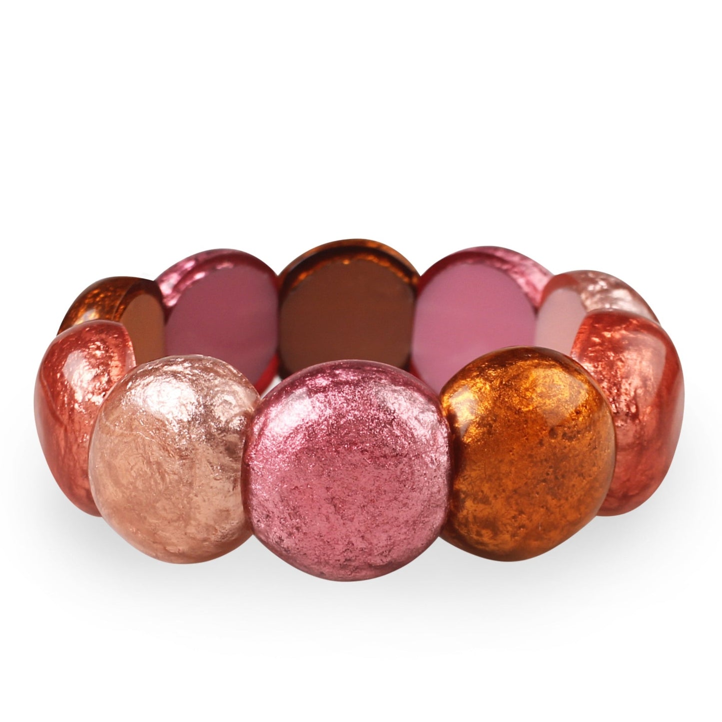 Coral Cabouchon Shiny Bangle | The Jewellery Stop