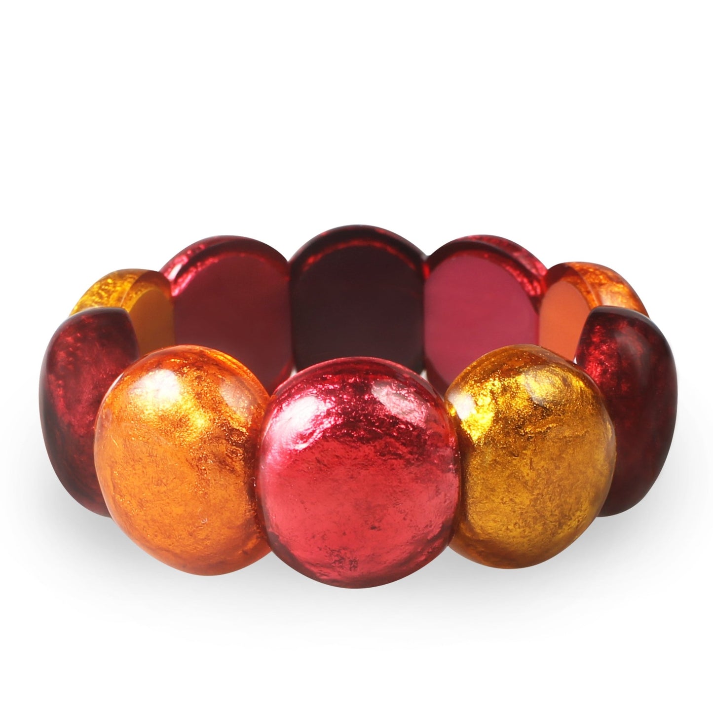 Sangria Cabouchon Shiny Bangle | The Jewellery Stop