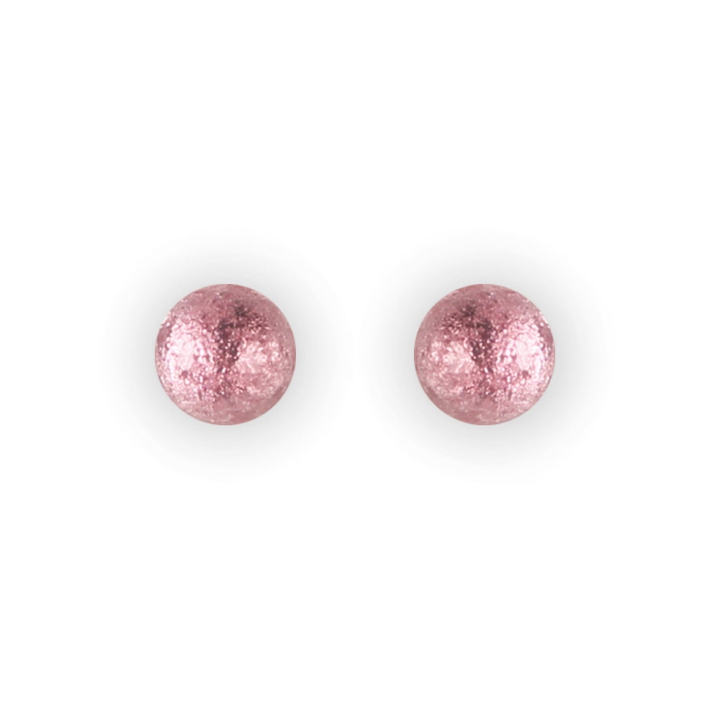 Blush Cabouchon Shiny Small Stud Earrings | The Jewellery Stop