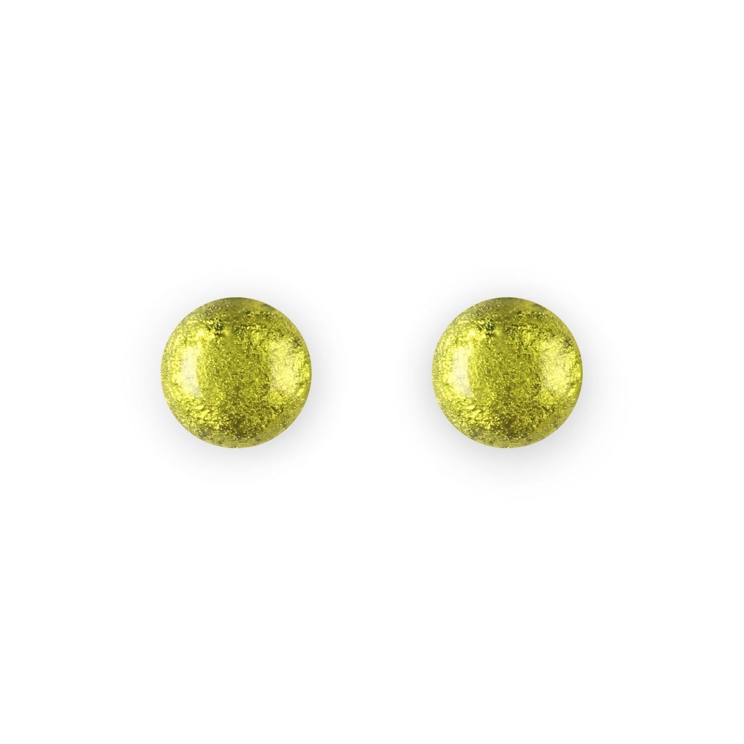 Citrus Cabouchon Shiny Small Stud Earrings | The Jewellery Stop