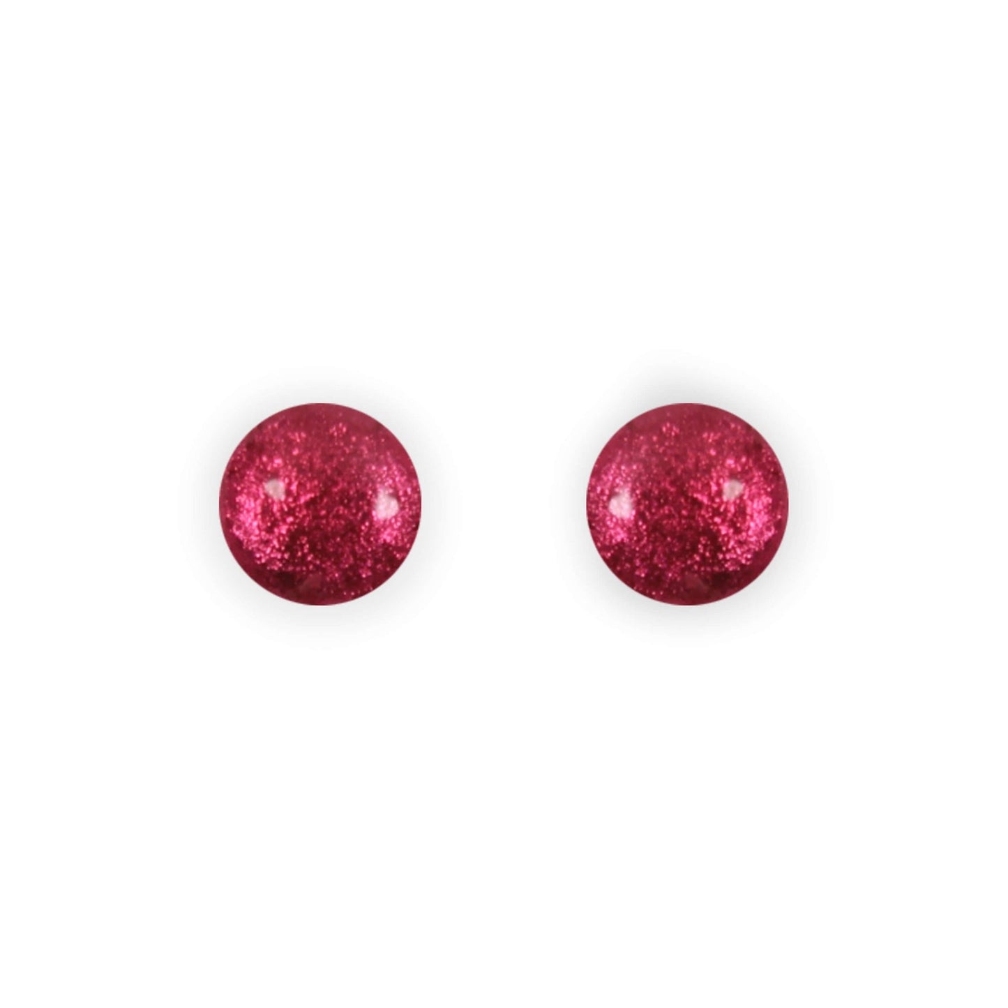 Latino Cabouchon Shiny Small Stud Earrings | The Jewellery Stop