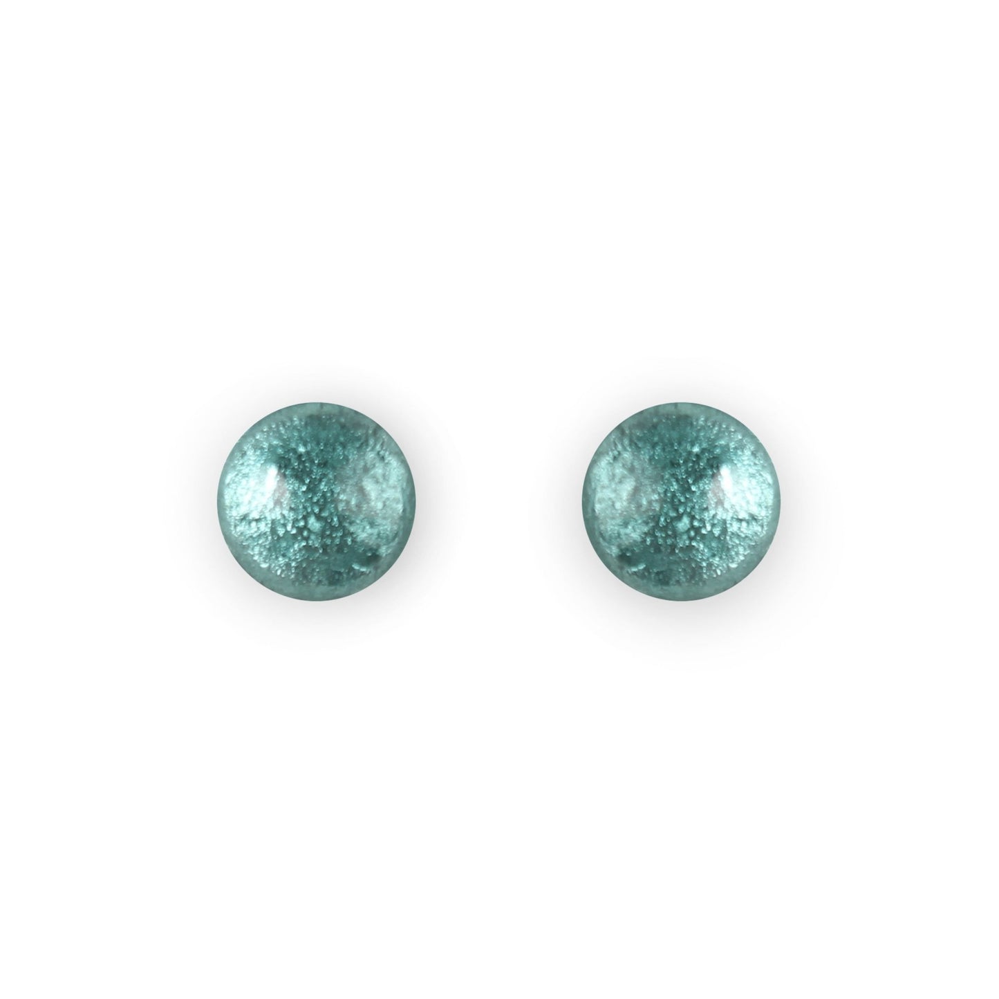Mint Cabouchon Shiny Small Stud Earrings | The Jewellery Stop