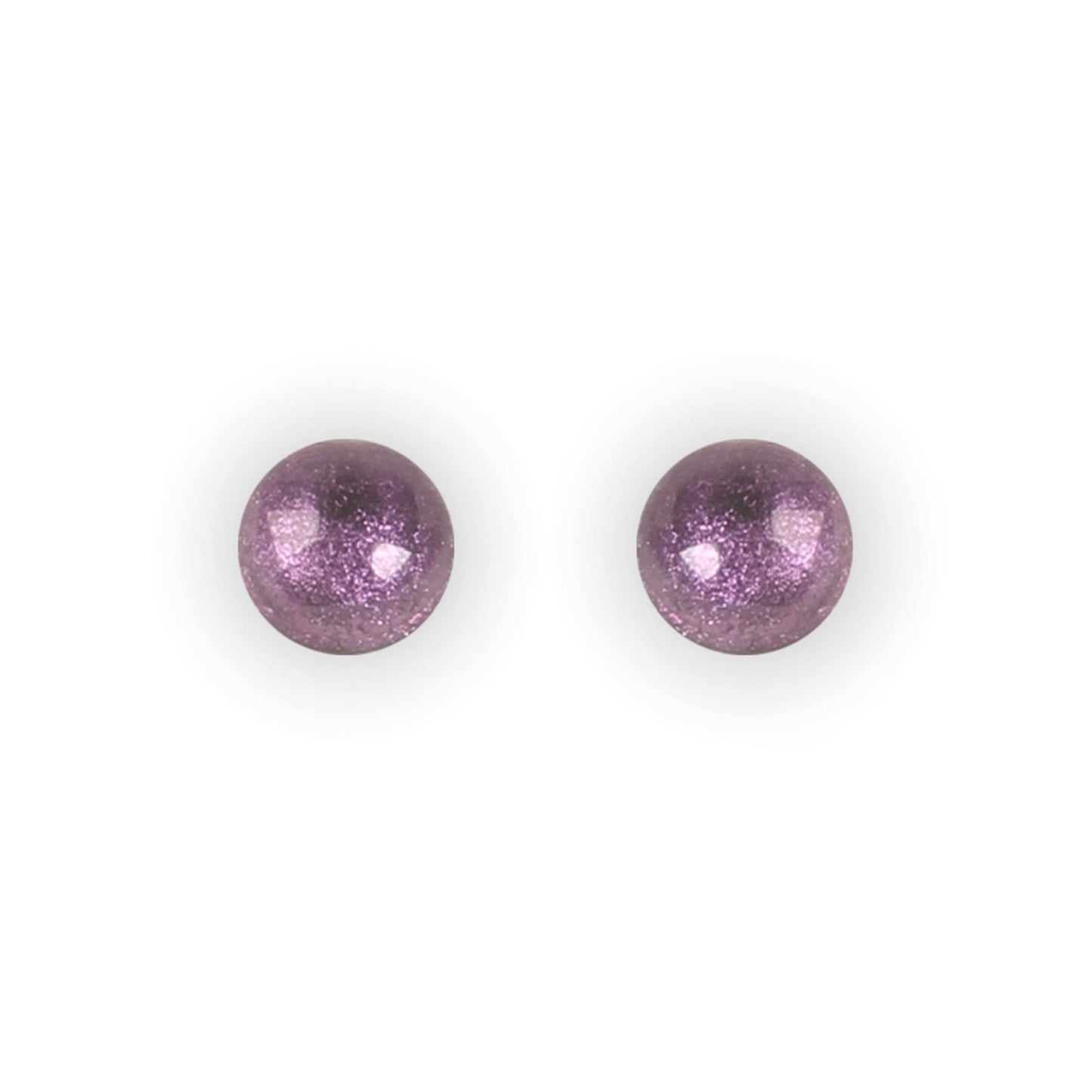 Rainbow Cabouchon Shiny Small Stud Earrings | The Jewellery Stop