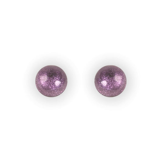 Rainbow Cabouchon Shiny Small Stud Earrings | The Jewellery Stop
