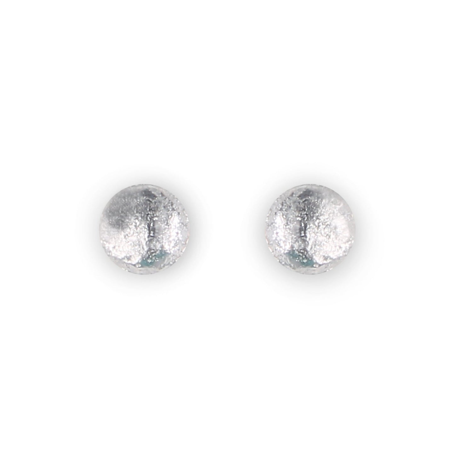 Silver Cabouchon Shiny Small Stud Earrings | The Jewellery Stop