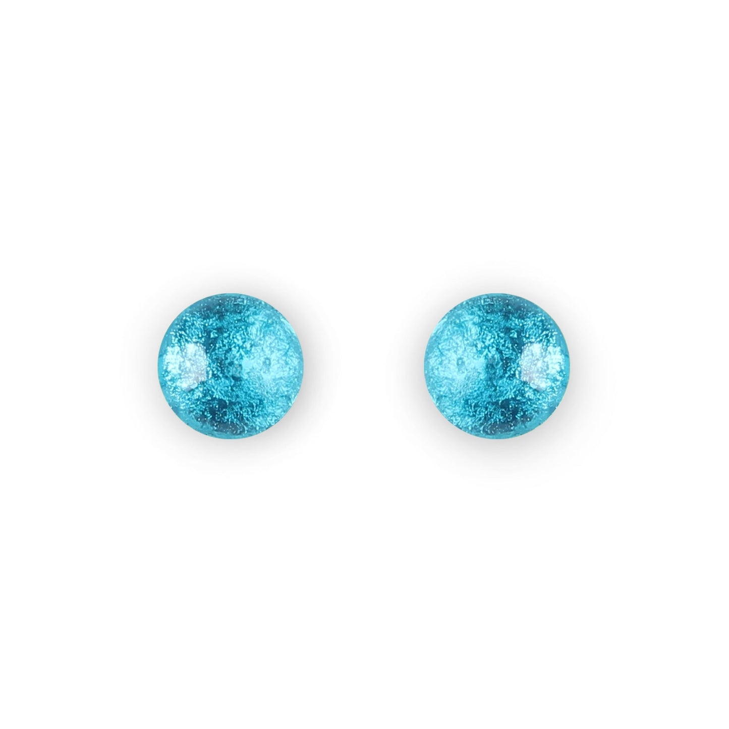 Turquoise Cabouchon Shiny Small Stud Earrings | The Jewellery Stop