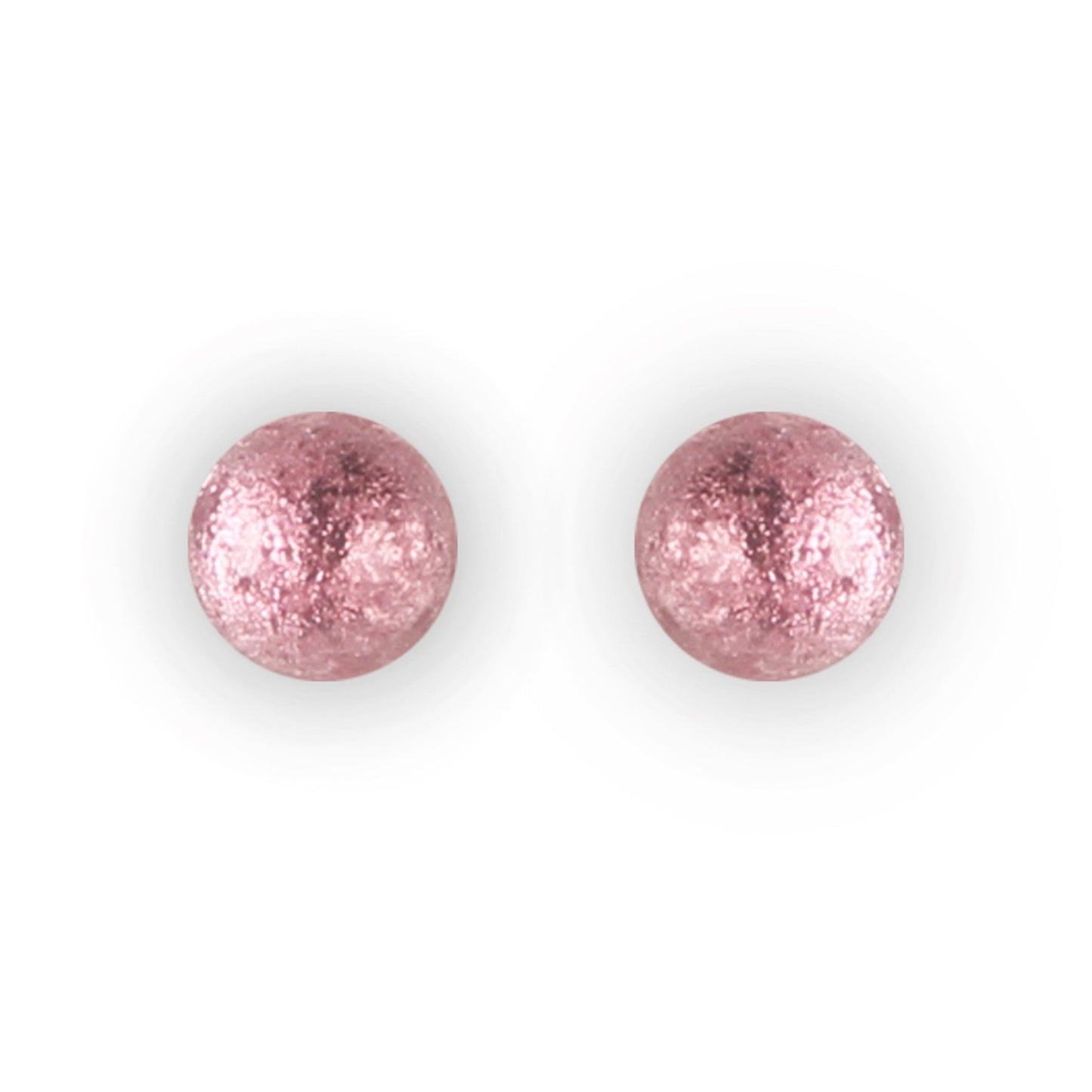 Blush Cabouchon Shiny Medium Stud Earrings | The Jewellery Stop