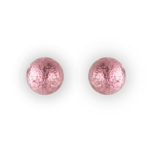 Blush Cabouchon Shiny Medium Stud Earrings | The Jewellery Stop