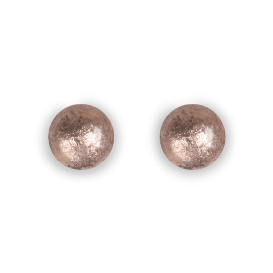 Mink Cabouchon Shiny Medium Stud Earrings | The Jewellery Stop