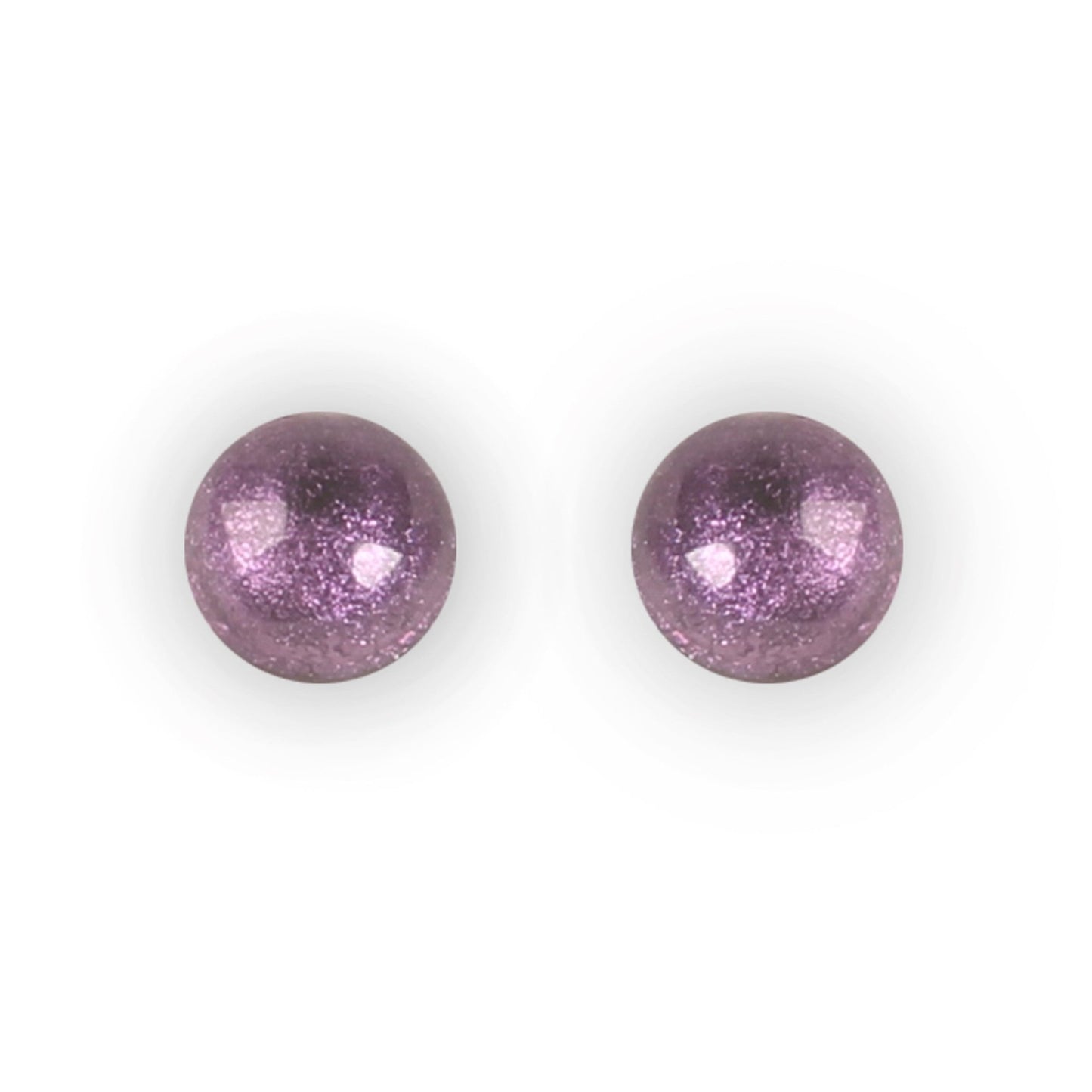 Rainbow Cabouchon Shiny Medium Stud Earrings | The Jewellery Stop
