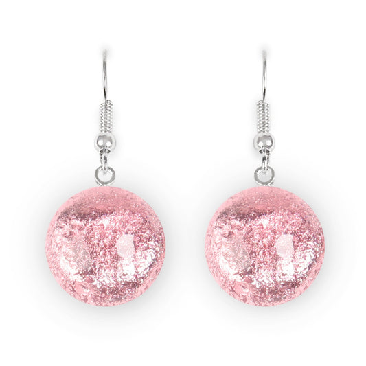Blush Cabouchon Shiny Fish Hook Earrings | The Jewellery Stop