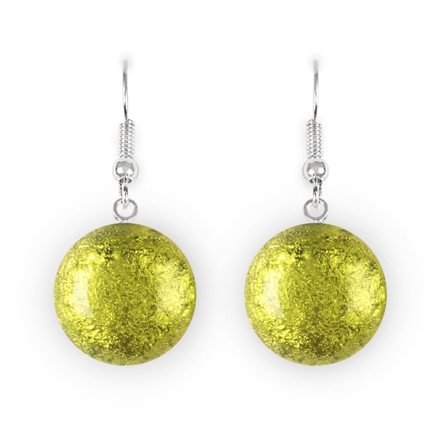 Citrus Cabouchon Shiny Fish Hook Earrings | The Jewellery Stop
