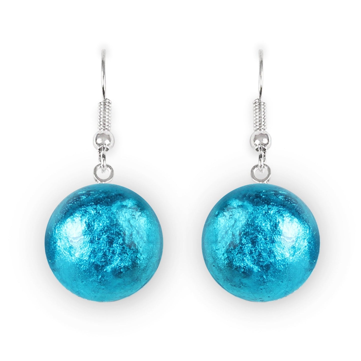Turquoise Cabouchon Shiny Fish Hook Earrings | The Jewellery Stop