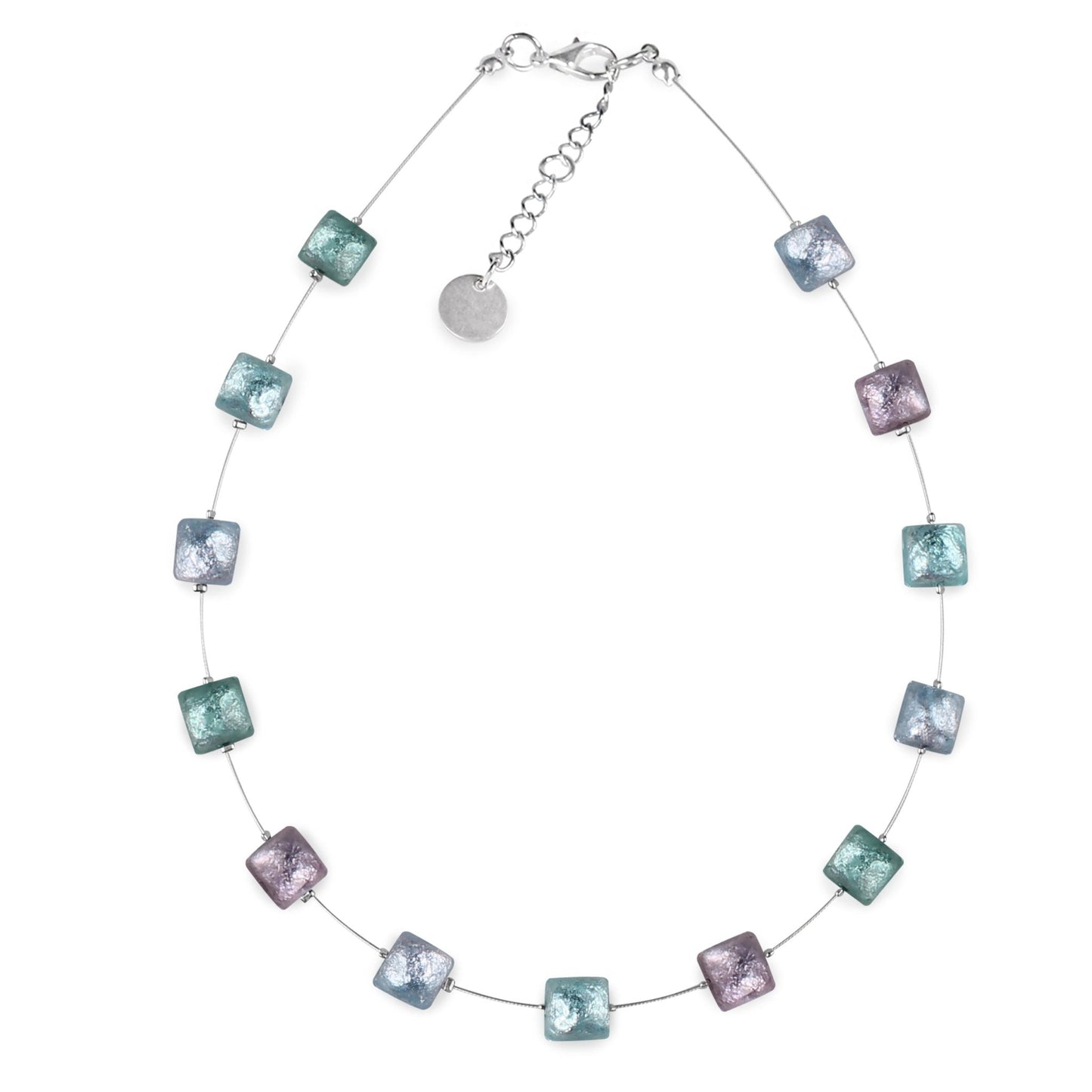 Fjord Cabouchon Squares Shiny Necklace | The Jewellery Stop