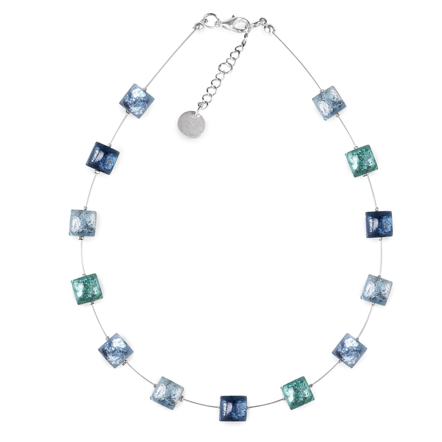 Pacific Cabouchon Squares Shiny Necklace | The Jewellery Stop