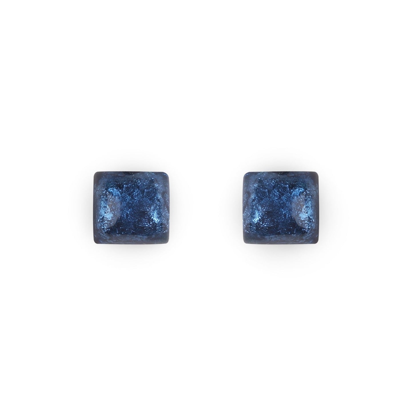 Pacific Cabouchon Squares Shiny Stud Earrings | The Jewellery Stop