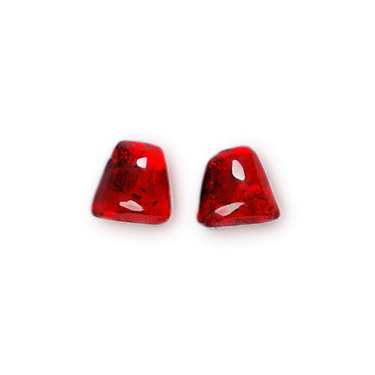 Red Cleopatra Shiny Stud Earrings