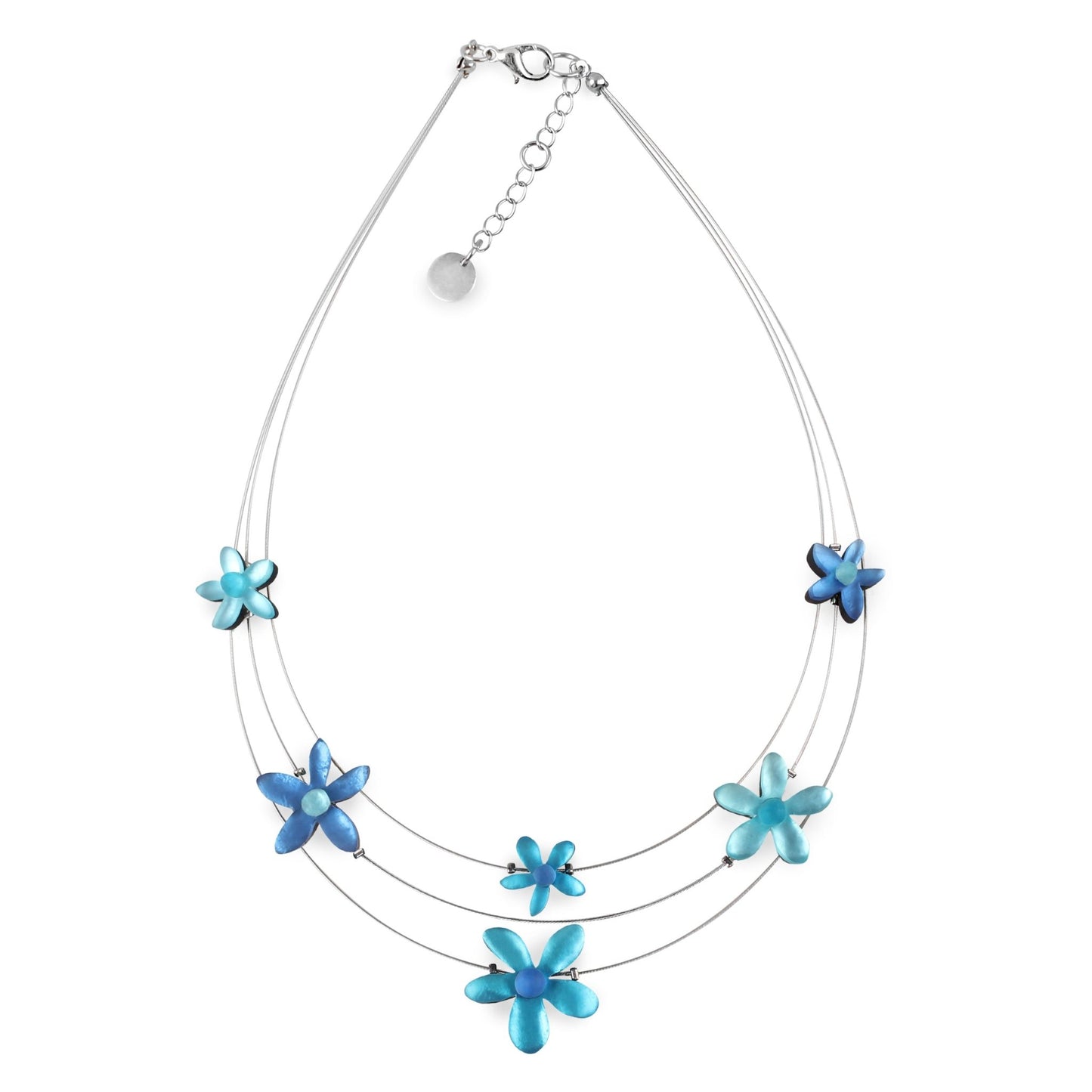 Turquoise Flower Matte Extravaganza Necklace | The Jewellery Stop