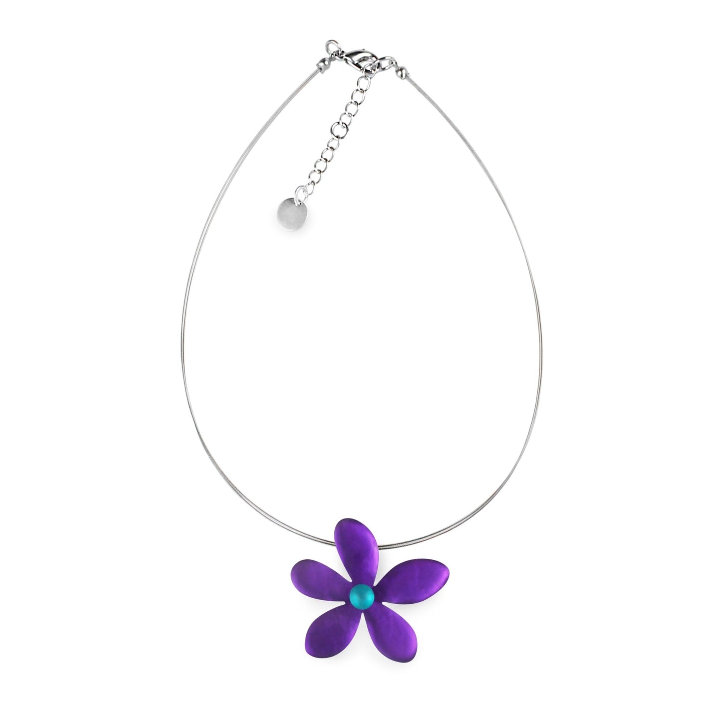 Peacock Flower Matte Small Pendant | The Jewellery Stop