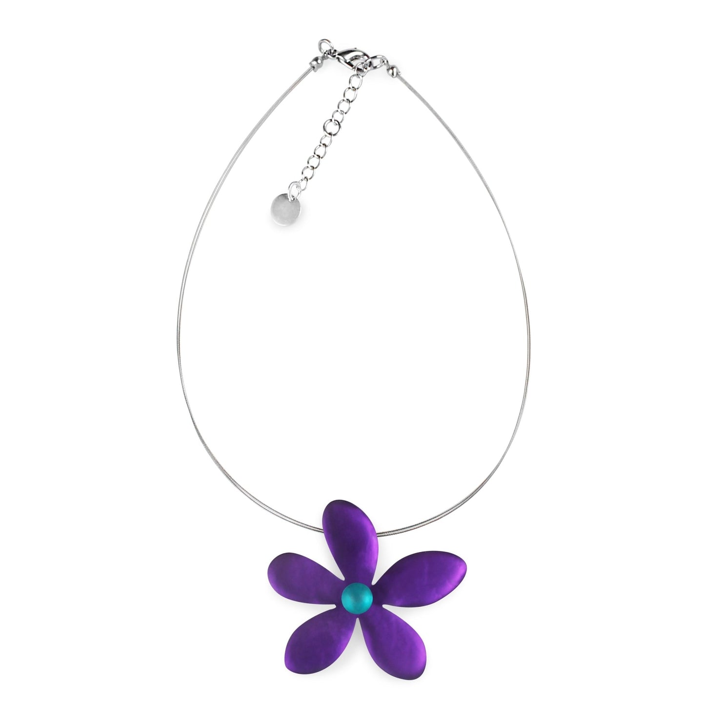 Peacock Flower Matte Large Pendant | The Jewellery Stop