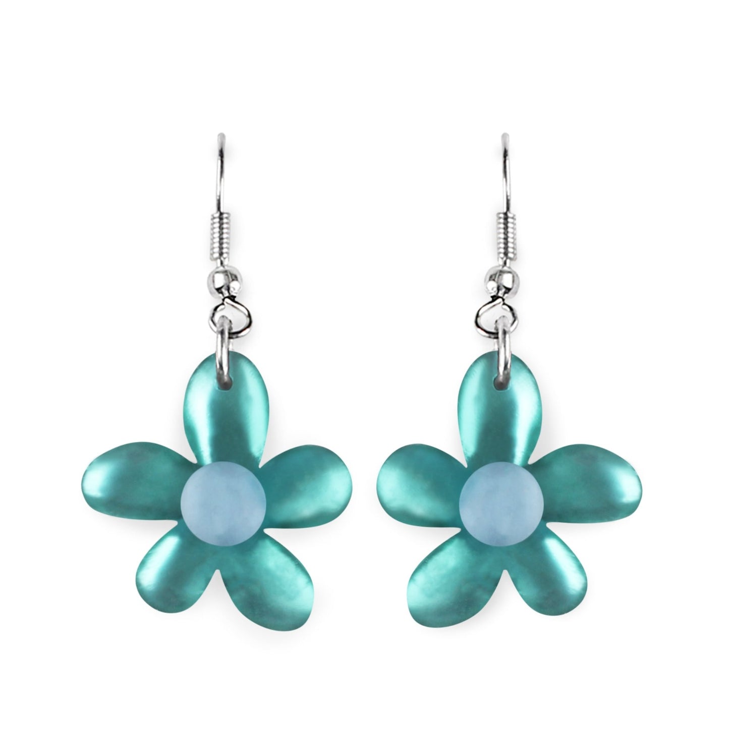 Fjord Flower Matte Fish Hook Earrings | The Jewellery Stop